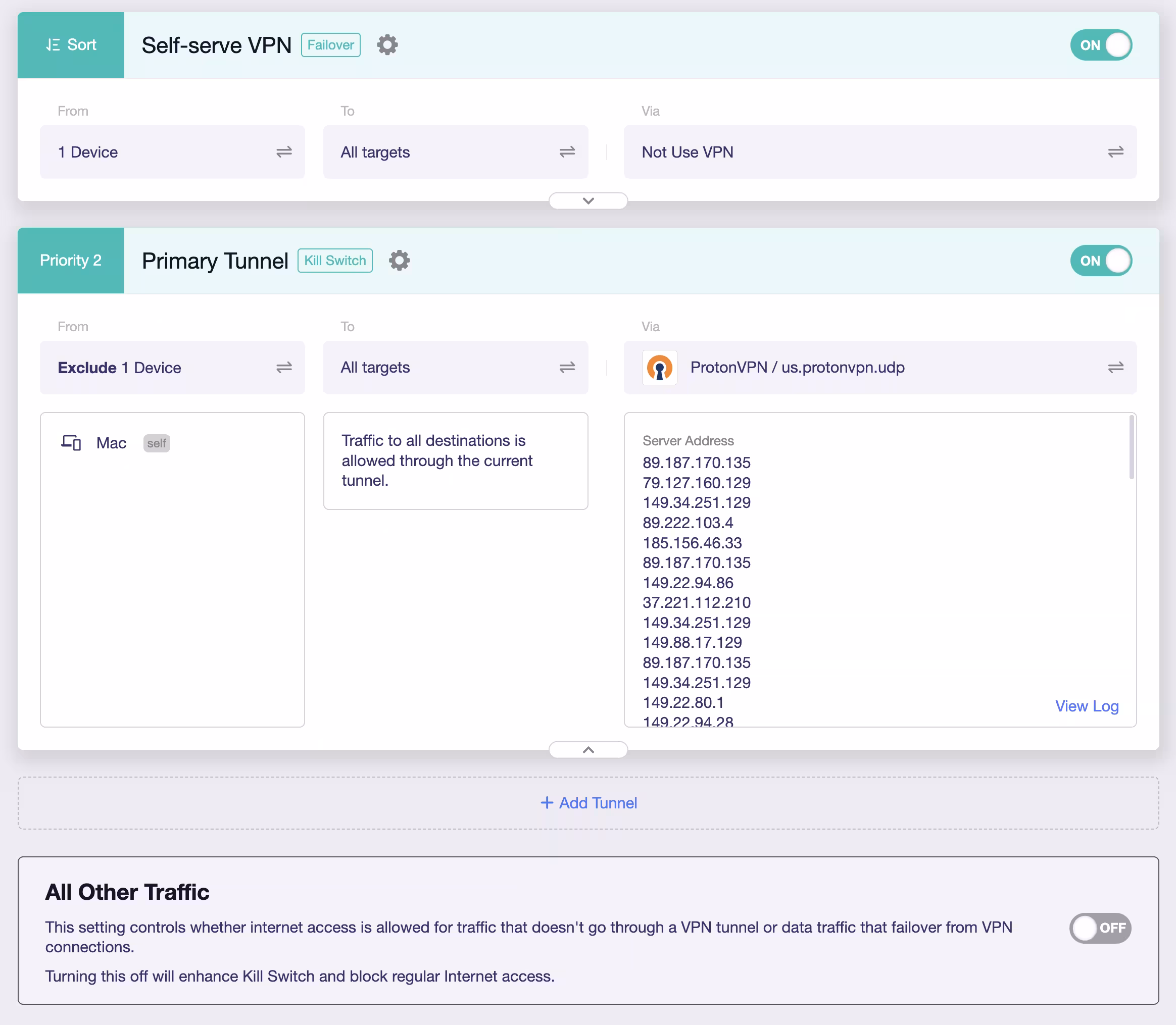OpenWrt VPN settings.